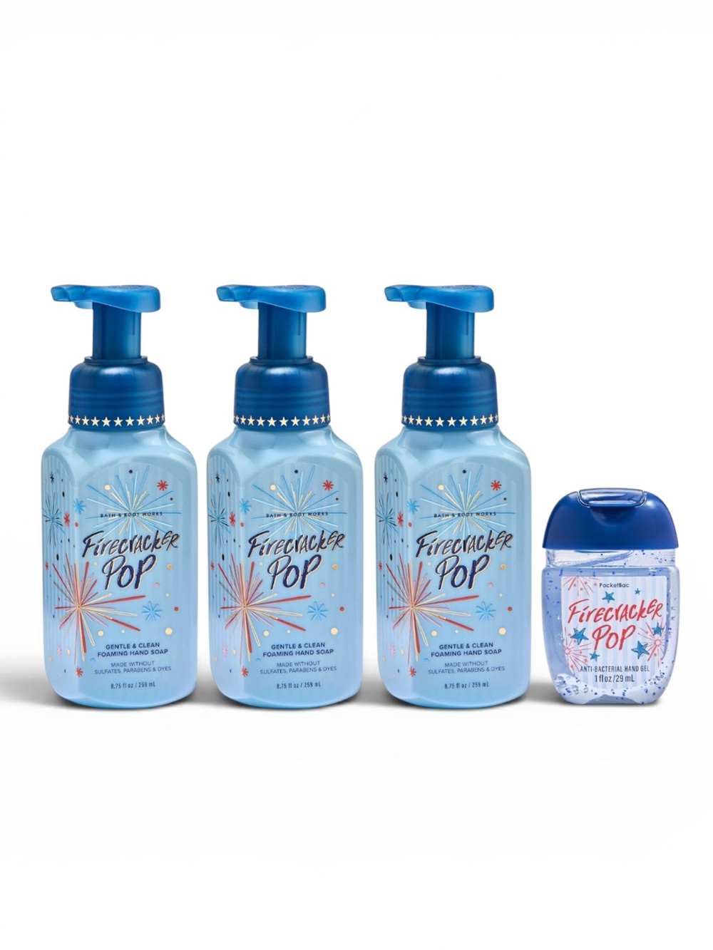 3X Bath & Body Works
FIRECRACKER POP Foam Hand Soap + matching PocketBac Bundle